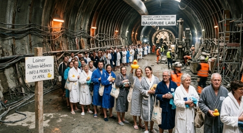Sensation an der Stammstrecke: Laimer Tunnel wird zum Lehm-Spa umgewandelt Sensation an der Stammstrecke: Laimer Tunnel wird zum Lehm-Spa umgewandelt